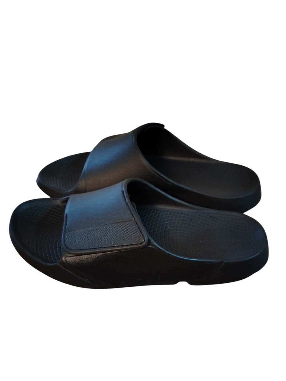 Oofos Ooahh Sport Flex Men's Size 10 Recovery Slip On Slide Sandals  Black